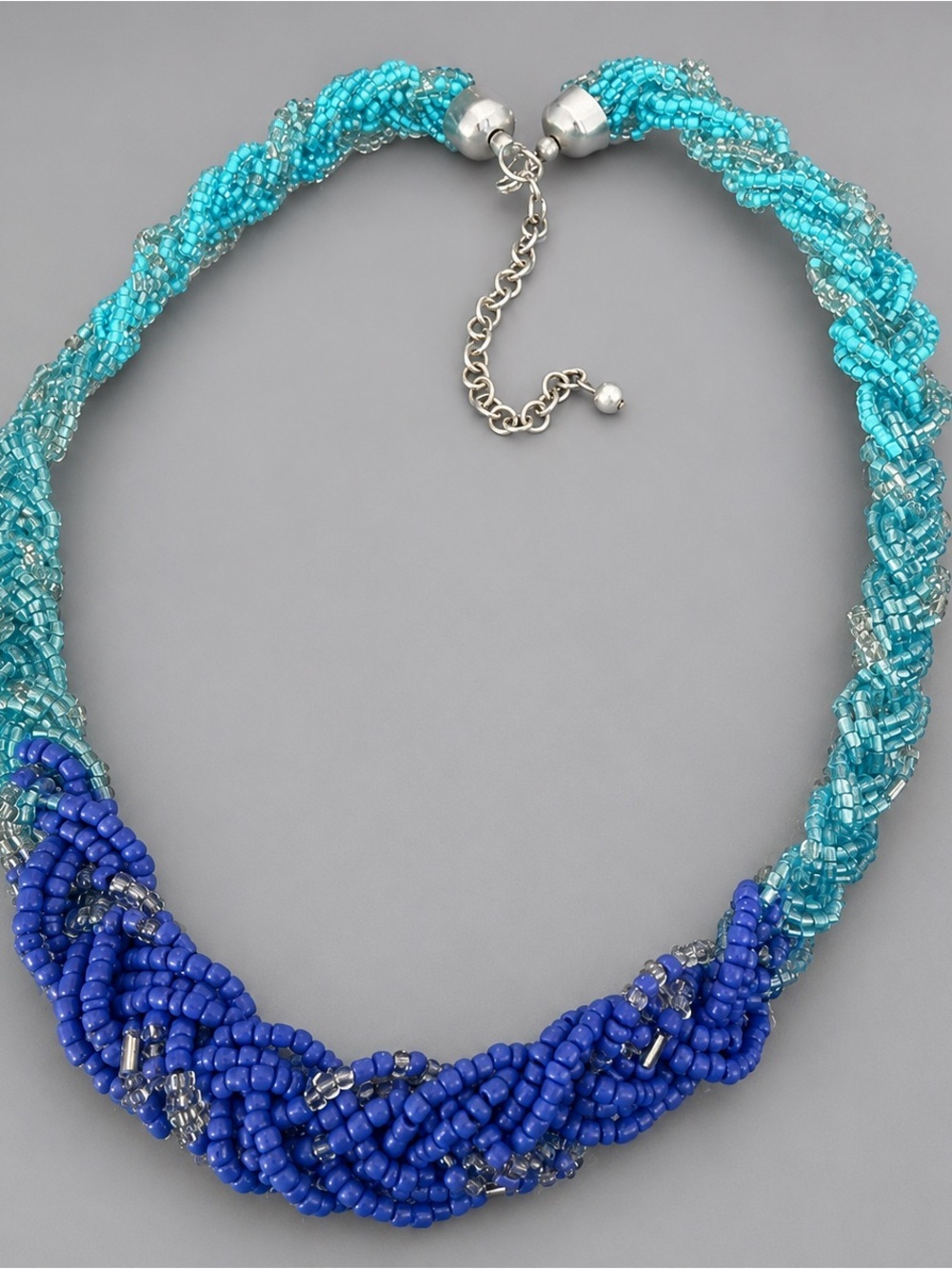 Retro Seed Bead Multi Strand Necklace BEAUTIFUL Colors - Picture 2 of 2